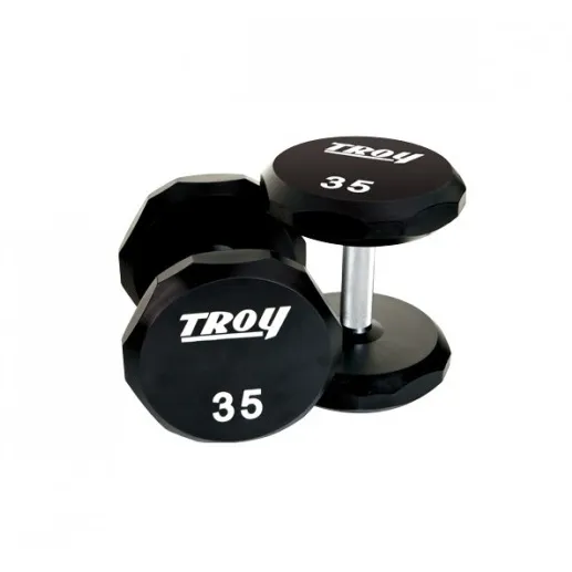 TROY 12 SIDED URETHANE DUMBBELL SET 5-50LBS TSD-U