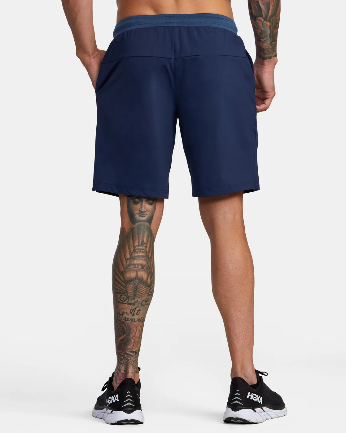 VA Sport Trainer Elastic Waist Shorts - Army Blue