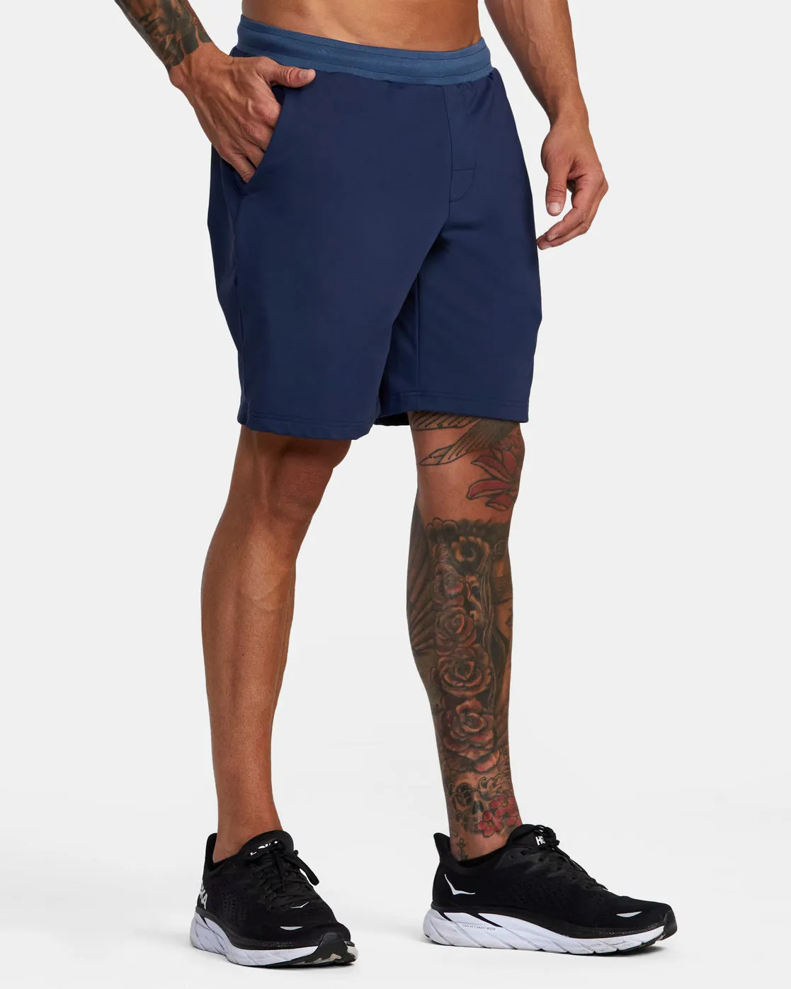 VA Sport Trainer Elastic Waist Shorts - Army Blue