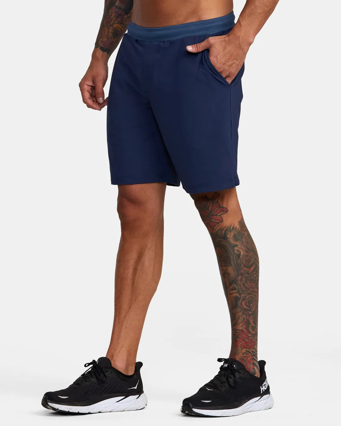 VA Sport Trainer Elastic Waist Shorts - Army Blue