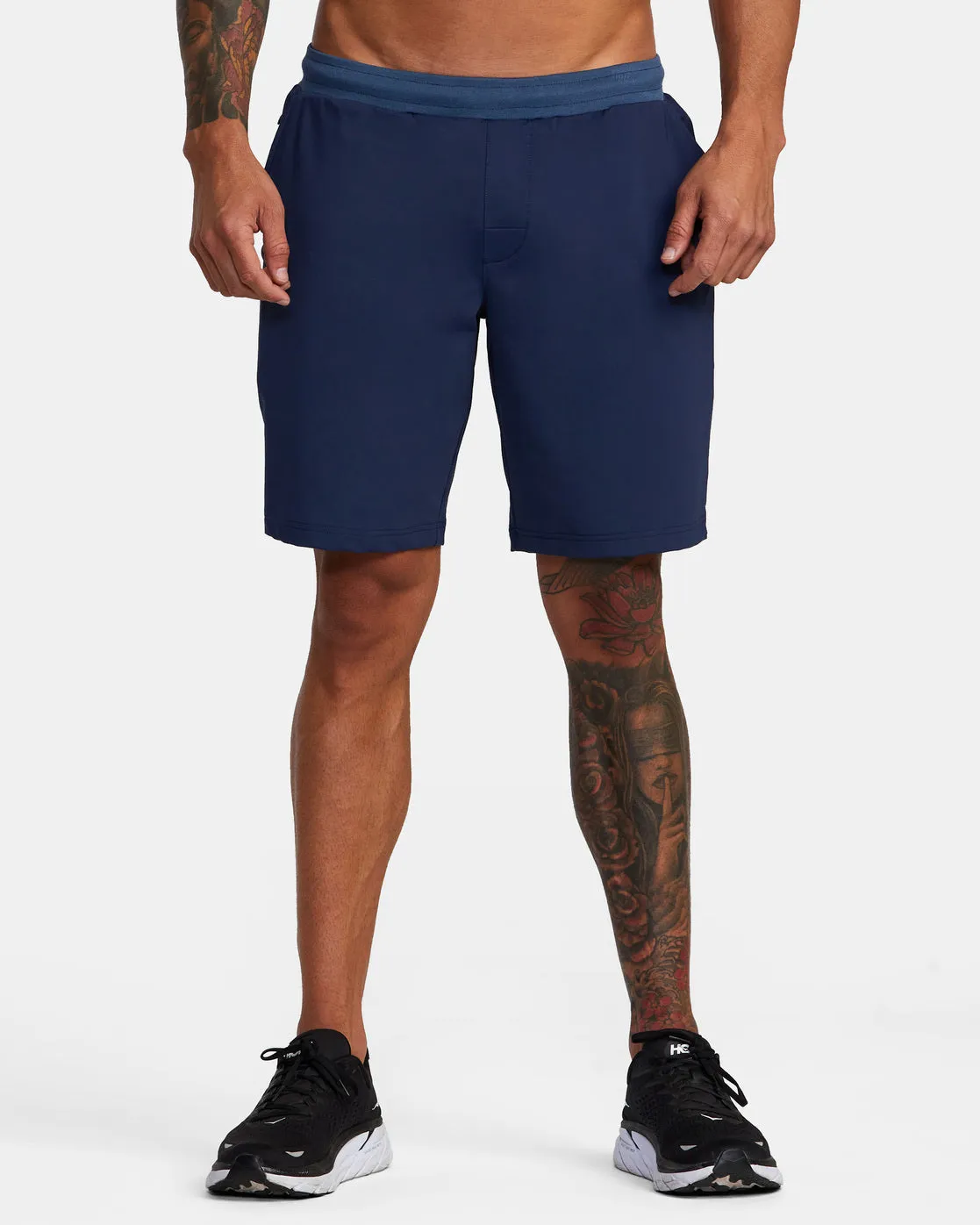 VA Sport Trainer Elastic Waist Shorts - Army Blue