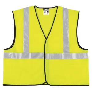 VCL2SLX4 MCR Class 2,Polyester,Safety Vest,2" Silver Stripe,LIME